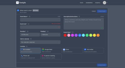 How to create a new event? How to create a new event?
