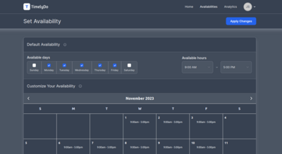 How to set Custom Availability? How to set Custom Availability?